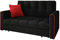Mirjan24 Sofa Viva Bis III mit Schlaffunktion, Bettsofa, 3 Sitzer Polstersofa mit Bettkasten inkl. Kissen, Sofagarnitur, Schlafsofa Farbauswahl, Wohnlandschaft (Alova 04 + Alova 46)