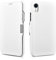 Mobiskin case compatible with Apple iPhone XR (6.1 inch), cover with genuine leather, book-style protective phone case, ultra-slim folio, thin wallet, white