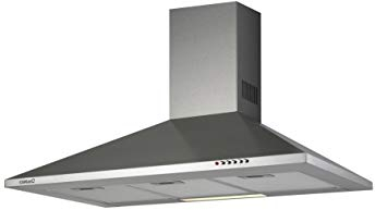 Cata Campana V-900 X Decorativa Pared Panel Control Mecánico 3 Niveles Extracción Motor Extra Silencioso Iluminación LED Fácil Instalación Acabado Acero Inoxidable