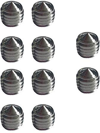 5mm Grub Screws to Fix Door Handles Spindle Stainless Steel Finish (Pack of 10)