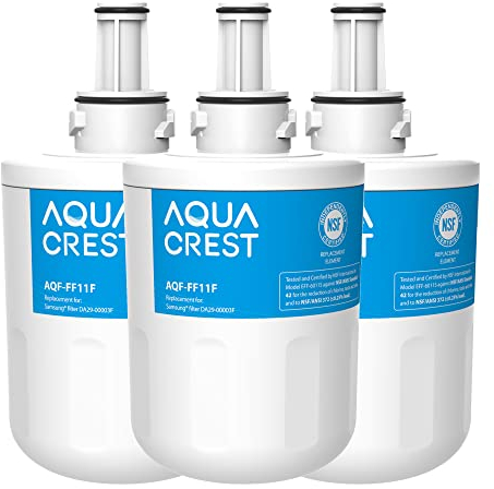 AQUA CREST DA29-00003F Fridge Water Filter, Compatible with Samsung® Aqua Pure Plus DA29-00003F, HAFIN1, DA29-00003A, DA29-00003B, DA29-00003A-B, DA61-00159A, DA97-06317A (3)