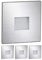 ledscom.de 4 Stück LED Treppenlicht/Wandeinbauleuchte FOW für innen und außen, Downlight, eckig, edelstahl, 85 x 85mm, warmweiß