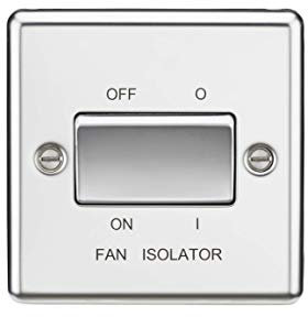 Knightsbridge CL11PC 10AX 3 Pole Fan Isolator Switch - Rounded Edge Polished Chrome