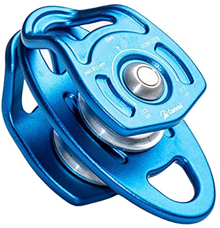 yotijar Doppelte Mobile Seilrolle Aus 35KN Aluminium für Kletterbaum mit Seil