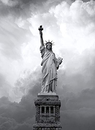 Feeling at home KUNSTDRUCK auf MATTE PAPIER 220gr Majestätische Dame Freiheit Anonymous - Fotografie vertikale Poster Wahrzeichen NYC-Statue von LBERY Bild auf Papier cm_63_X_45