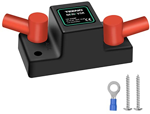 TEENO 12V 50Amp ATV UTV Smart Dual Battery Isolator,Voltage Sensitive Relay for RV Boat Watercraft, Snowmobile Cruiser/Touring