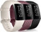 Wepro Waterproof Bands Compatible with Fitbit Charge 4 / Charge 3 / Charge 3 SE for Women Men, 3-Pack Replacement Wristbands for Fitbit Charge 3 / Charge 4, Small, Beige, Smoke Violet, Black