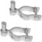 2-3/8 Chain Link Fence Gate Post Hinge - Use for 2-3/8 Outside Diameter Post/Pipe - Galvanized Chain Link Post Gate Hinge - Nut/Bolt Included for Hinge - 2 Pack