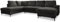 Cord Sofa U Form mit Schlaffunktion - Ecksofa mit Schlaffunktion und Bettkasten, Wohnlandschaft U Form, XXL Couch U Form, Big Sofa XXL, Eckcouch mit Schlaffunktion und Bettkasten, (Sofa Grau Links)