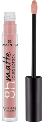 essence 8h matte liquid lipstick, Nr. 03, Nude, langanhaltend, mattierend, schnelltrocknend, matt, vegan, wasserfest, ölfrei, ohne Alkohol, 1er Pack (2.5ml)