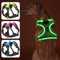 Bpawser LED Hundegeschirr Light Up No-Pull mit Griff - Wiederaufladbare Beleuchtete Hundeweste für X-Small, Small, Medium, Large, X-Large Größe (Grün, XS)
