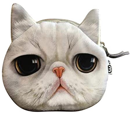 Petit porte-monnaie en forme d'animal - Portefeuille compact avec fermeture éclair - D