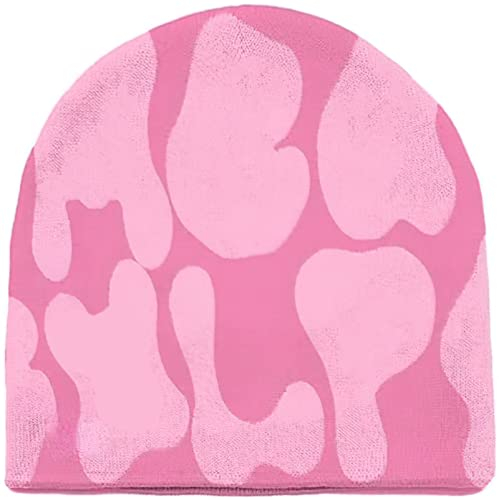 Sindlloger Y2k Accessories Bonnet Y2k Mea Culpa pour femme, Rose., Taille M