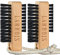 Wooden Nail Brush,Larbois Double Sided Hand and Nail Cleaning Brush, 2Pcs Scrubbing Brush Eco Friendly Fingernail Brush with Hanging Rope for Hand Toes Nail Home Garden Salon use-Bench Wood-Black