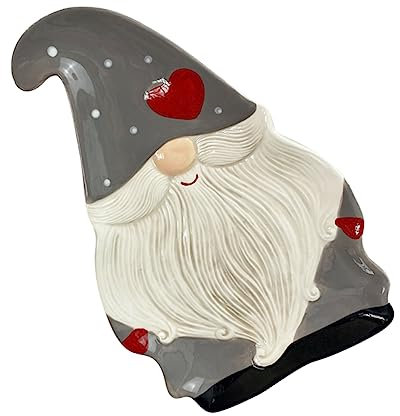 jojofuny 1 Pc Piatto Di Babbo Natale Sezione Vassoio Per Alimenti Vassoio Biscotti Di Babbo Natale Piatti Natalizi Vassoi in Ceramica Piatti Gnomi Barattolo Di Biscotti Cibo Porcellana