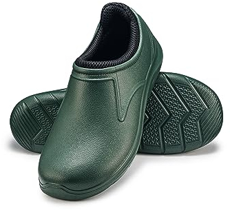 ESTRO Zuecos Hombre de Jardín - Zuecos Mujer Trabajo Zapatillas Casa Verano Hombre Zapatos de Jardín Ligero K040S (43 EU, Verde Oscuro)