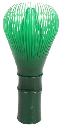 MOMOTOU Resin Matcha Whisk Chasen, Green, Traditional, 6x13cm, PP Resin, Dishwasher Safe