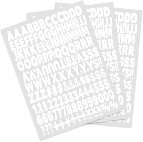 Lusofie 3 Hojas Letras Termoadhesivas 2,5 cm Letras y Números de Transferencia de Calor del 0-9 Letras Lavables Termoadhesivas para Ropa Camisetas Deportivas Decoración (Blanco)