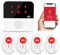 ChunHee Senioren Notruf Tuya WiFi Smart Notrufklingel Alert System für ältere Patienten Behinderte,Kinder 1 SOS Notrufknopf 1 Empfänger (4 Knopf + 1 Empfänger (Wiederaufladbares))