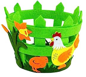 IMIKEYA Runder Frühlingskorb aus Vliesstoff zur Aufbewahrung von Süßigkeiten und Kleinen Spielsachen Kreative Form Leichte Dekoration für Frühlingsfest Zufällige Farbe Zufälliger Stil