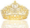 Kleine Krone, Mini Krone Dekoration, Krone Tortenaufsatz, Goldene Krone, Cake Topper Mini Crown, Tiara Damen, Volle Runde Mädchen Tiara, für Kinder Geburtstag Party (Gold)