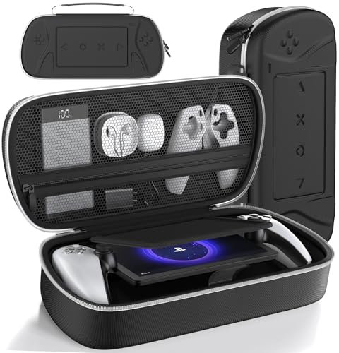 Tokluck Tasche für Playstation Portal Remote Player, Harte Tragetasche für Playstation Portal Zubehör, Reisetasche Hülle Aufbewahrungstasche für PS Portal Zubehör, Schwarz