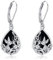 ONEFINITY Kolibri Schwarzer Onyx Ohrringe 925 Sterling Silber Schwarzer Onyx Ohrhänger Filigraner Kolibri Schmuck Geschenk für Damen