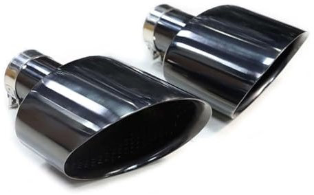 Endstuck Auspuff für Audi A3 A4 A5 A6 A7 Up RS3 RS4 RS5 RS6, Auspuffblenden Edelstahl Auto Endstück Endschalldämpfer Spitze Endrohrblende,B Black