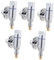 Mikikit 5St Waschmaschine Wasserhahn Drehwinkel-Absperrventile Absperrventile für Wasserbecken küchenwasserhahn kitchen faucet ventilstor bleifreie Absperrventile plattierte Absperrventile