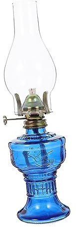 ULDIGI Vintage Kerosene Glass Lamp Retro Oil Lantern for Indoor and Outdoor Use Decorative Lighting for Home Bedroom Parties Sturdy Glass Construction Easy to Ignite Wick
