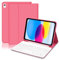 Funda iPad 10 Generación 10.9 Pulgadas 2022/ (A16) 11 Generación 11 Pulgadas 2025 con Teclado, QWERTY Español Ñ, Teclado Bluetooth Magnético Desmontable para iPad 10/11 Gen, Rosa