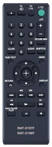 Télécommande universelle compatible avec lecteur DVD Sony RMT-D197P RMTD197P RMT-D198P RMT-D197A DVP-SR170 DVPSR170 DVP-SR760H DVPSR760H
