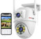 GUOANVISION Camera Surveillance WiFi Extérieur,6MP Lien à Double Lentille IP Caméra Exterieur, IP66 Étanche, Alerte instantanée, Vision Nocturne en Couleur, Audio Bidirectionnel,Carte TF/Cloud