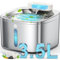 oneisall Wireless Cat Water Fountain,3.5L Stainless Steel Cat Fountain Dishwasher Safe,Quiet 5000mAh Cordless Battery Operated Pet Water Fountain,Pet Drinking Fountain with Motion Sensor