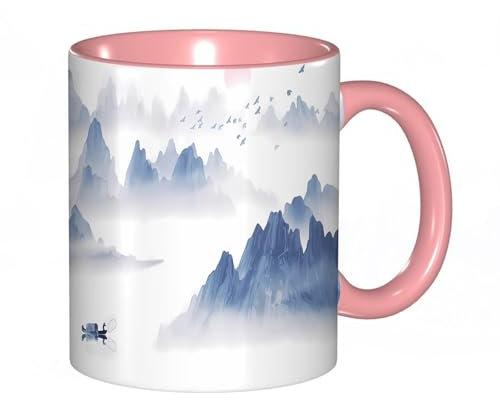 EKLMPS Original Mug en céramique,idéal comme cadeau,impression de haute qualité,mug à motifs,mug à thé,à café,330ml,Le tremblement japonais est flou