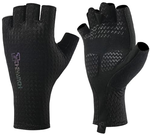 SUJAYU Fingerlose Fahrradhandschuhe für Herren, Fahrradhandschuhe für Damen, atmungsaktiv, Rennradhandschuhe für Herren, Radfahren, Guantes para Bicicleta Hombre Guantes Ciclismo Hombre (Schwarz