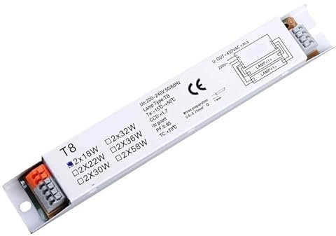 BPBZUTUMDZ Lampada Domestica Alimentatore elettronico Alimentatore Fluorescente lineare 2x18/30/58W T8(18w)