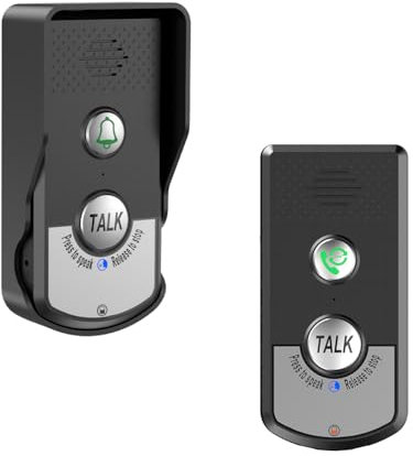Citofono a 2 vie per casa, 1000 m, super lunga distanza, citofono trasparente, per casa, hotel, ristoranti (nero, 1v1)
