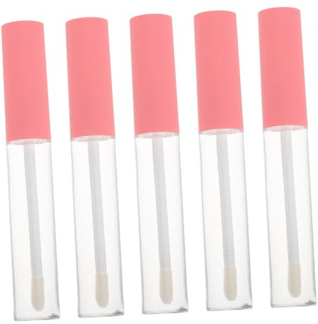 Gogogmee 5 Stück Leere Lippenpflege tuben mit Applikator Nachfüllbare Lipgloss Behälter aus Robustem Präzise Dosierung DIY Lippenbalsam und Eyelash Empty Tube für Kosmetik Selbermachen