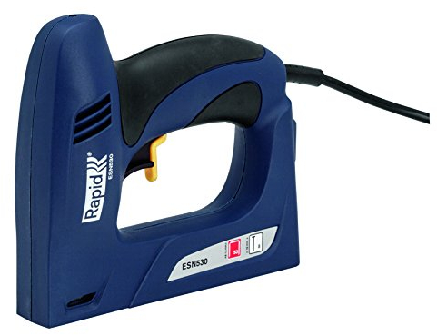 Rapid ESN530 Grapadora Eléctrica Inalámbrica para Madera, Tapicería, Cajas, Marcos Bricolaje y Manualidades para Grapas N.º 53 y Clavos N.º 8 (22275601)