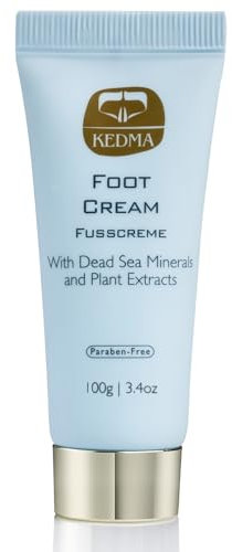 Kedma - Fußcreme angereichert mit Mineralien aus dem Toten Meer - Feuchtigkeitsspendend und weichmachend - Für raue und trockene Füße - 100ml