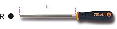 Beta 1719BMA6/R - Lime tonde a taglio mezzodolce, con impugnatura