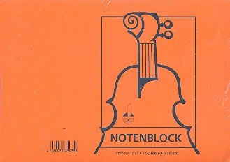 Notenblock DIN A5 quer 4 Systeme