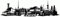 Samunshi® Zürich Skyline Aufkleber Sticker Autoaufkleber City Gedruckt - 15x4,2cm schwarz