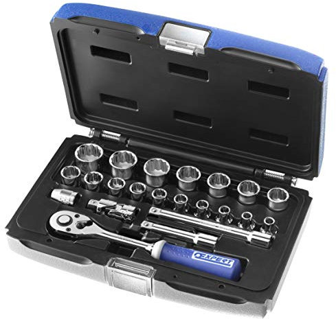 Expert by Facom E031805 Drive Bi-Hex Sockets and Accessories Setof 22 6-24mm