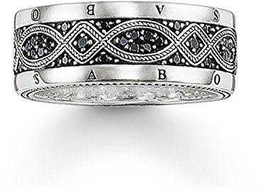Thomas Sabo Herren-Ring Silber Oxidiertes Zirkonia schwarz Gr. 56 (17.8) - TR2006-051-11-56