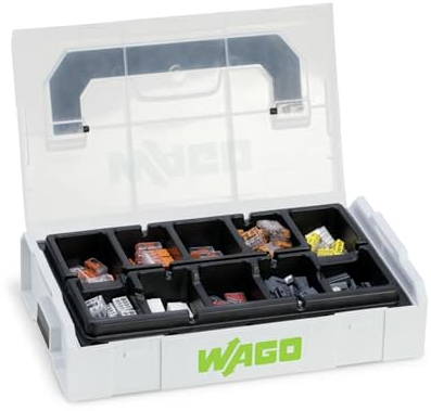 WAGO Verbindungsklemmen-Set 887-950 | 166-teilig, mit verschiedenen Verbindungsklemmen für alle Leiterarten, in praktischer L-BOXX Mini
