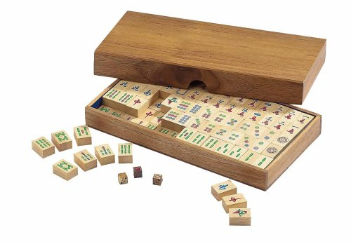 Philos 6322 - Mah Jongg, in Holz, ohne arabische Zeichen, Strategiespiel