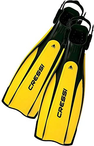 Cressi Pro Light Open Heel Tauchen Flossen, Schwarz/Gelb, XS/S (37/39)