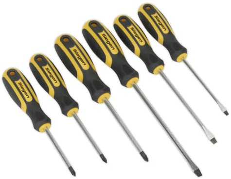 Sealey S0615 Soft Grip Screwdriver Set, 6 Pieces